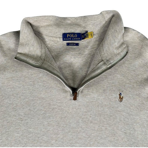 Polo Ralph Lauren Other - Polo Ralph Lauren Quarter Zip Sweater Mens 2XL Beige Estate Rib Knit Pullover